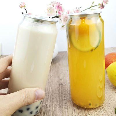 500ml প্লাস্টিকের জলের বোতল সহজ টান কভার সহ ফুড গ্রেড PET জলের জার