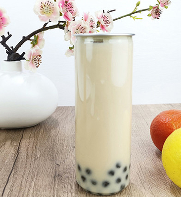 সহজ টান কভার সহ 330ml নলাকার প্লাস্টিক জুস স্টোরেজ বোতল