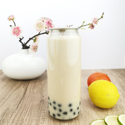 ফুড গ্রেড 500ml প্লাস্টিক ডিসপোজেবল পানীয় বোতল বৃত্তাকার PET কন্টেইনার জার