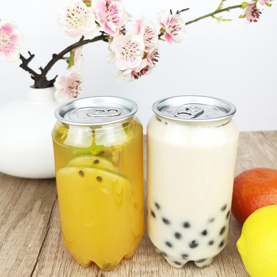 স্ন্যাপ ঢাকনা সহ 0.35L নলাকার খালি জুসের বোতল ফুড গ্রেড