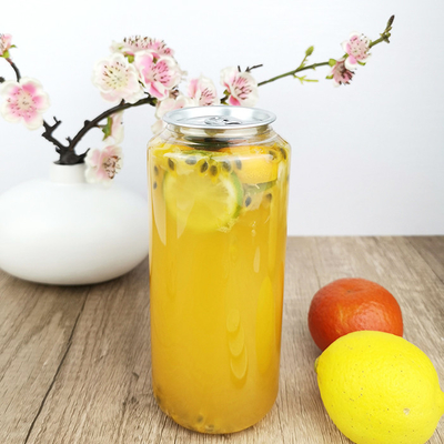 পানীয় খাদ্য গ্রেড 700ml পরিষ্কার প্লাস্টিক পাত্রে বোতল ক্যান ঢাকনা সঙ্গে