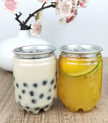 250ml ফ্লাওয়ার বটম প্লাস্টিক পানীয় ক্যান সহজ টান কভার সঙ্গে