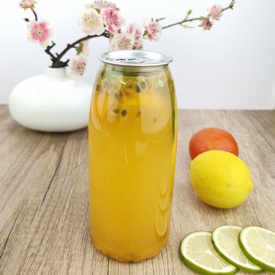 স্ন্যাপ ঢাকনা সহ 650ml ক্লিয়ার প্লাস্টিক বেভারেজ ক্যান মিল্ক বেভারেজ