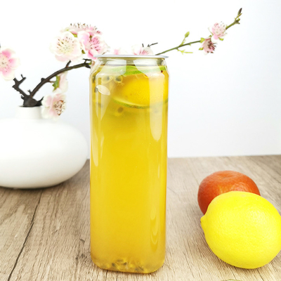 ক্যানের ঢাকনা সহ 0.5l পরিষ্কার স্টোরেজ পাত্রে ক্যান্ডি বাথ সল্ট অপরিহার্য তেল